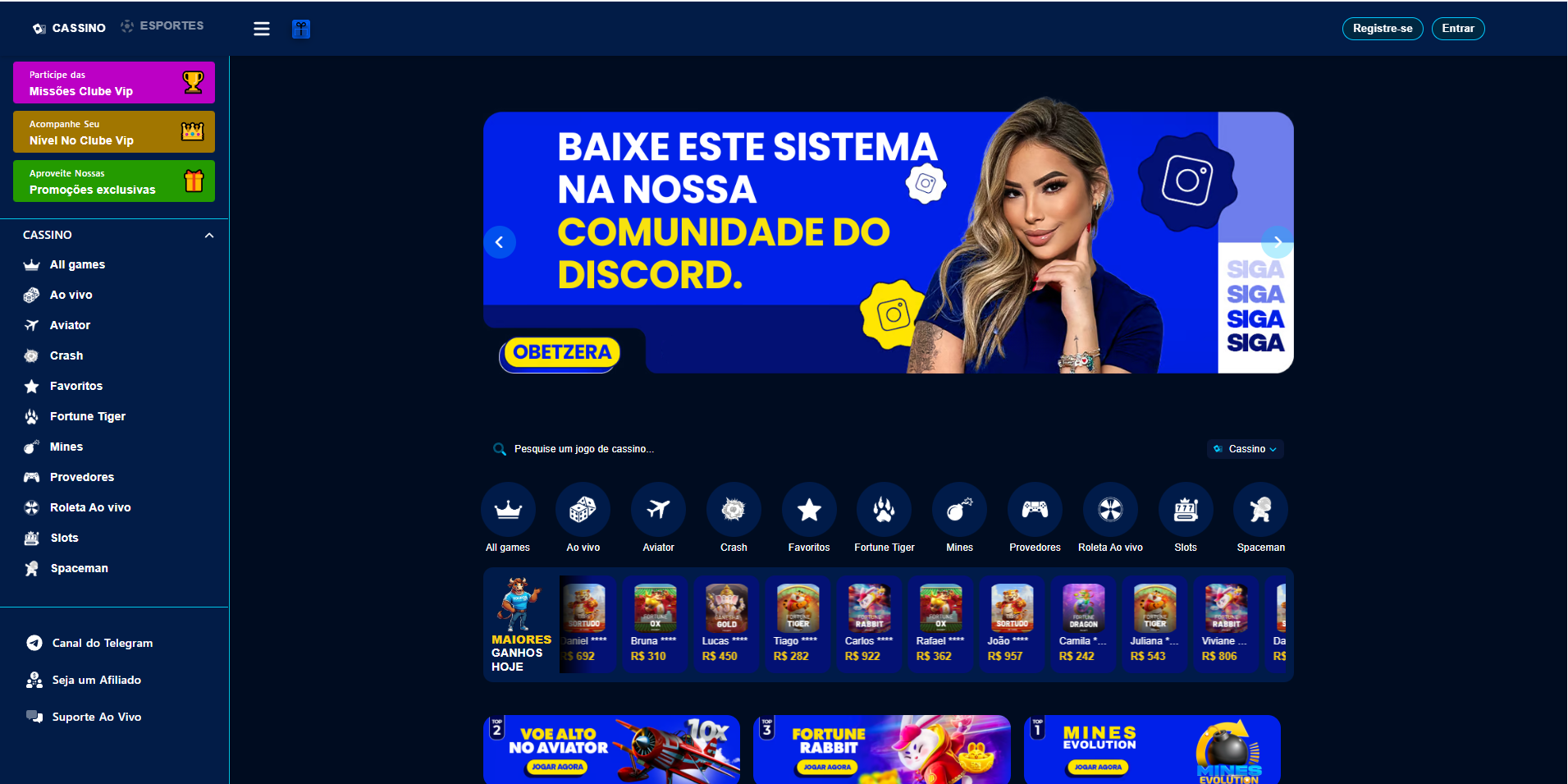 Script Cassino Brasileiro